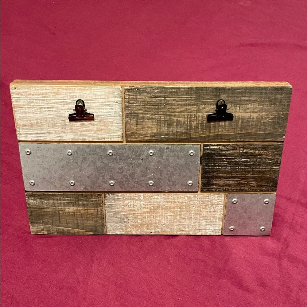 Hobby Lobby Rustic Clip Frame in Brown and Silver